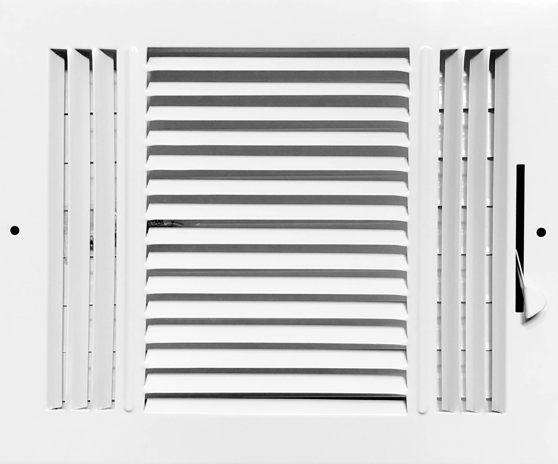 Photo 1 of HBW 10"x 8" (Duct Opening Size) 3-Way Stamped Face Steel Ceiling/sidewall Air Supply Register - Vent Cover - Actual Outside Dimension 11.75" X 9.75"