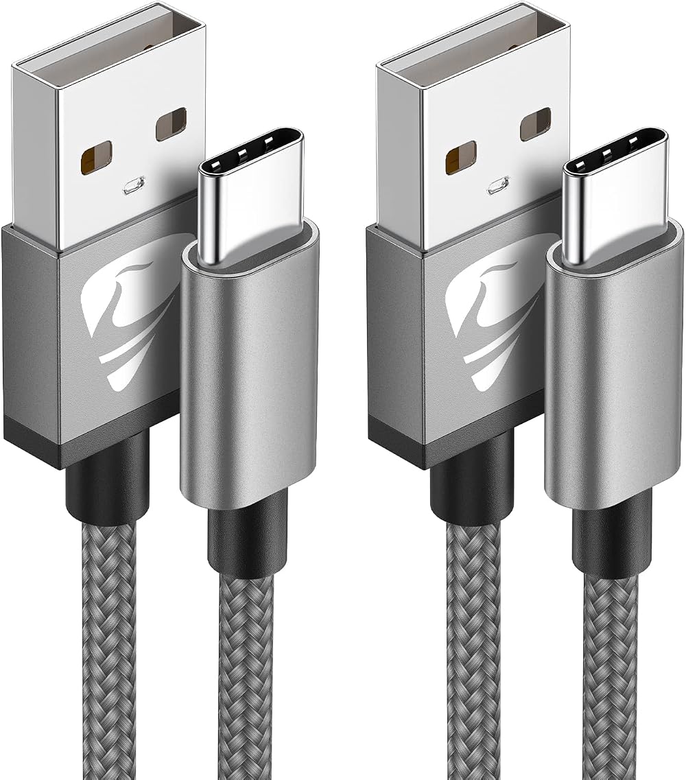 Yosou USB C Cable 3M 2Pack Fast Charging 3A Nylon Braided for Samsung Huawei