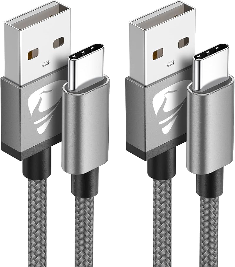 Yosou USB C Cable 3M 2Pack Fast Charging 3A Nylon Braided for Samsung Huawei