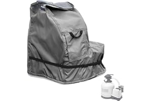 okcool Sand Filter Pump Winter Cover,Sand Pool Filter Winter Cover with Plush Lining (Grey)