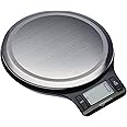 Amazon Basics Digital Kitchen Scale with LCD Display, Batteries Included, Weighs up to 11 pounds, Black and Stainless Steel