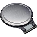 Amazon Basics Stainless Steel Digital Kitchen Scale with LCD Display, Batteries Included, Weighs up to 11 pounds