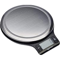 Amazon Basics Stainless Steel Digital Kitchen Scale with LCD Display, Batteries Included