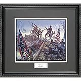 BigOfficeArt Mort Kunstler The Bloody Angle Framed Wall Art Civil War Print, 18x16