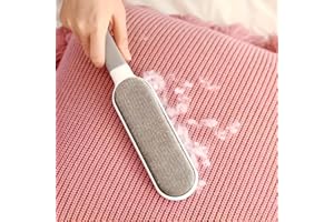 A Double-Sided Manual Dust Brush, a Reusable Pet Hair Remover Suitable for Clothes, Bedding, Sofas, Furniture, And an Anti-St