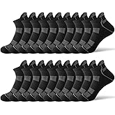JOYNÉE 10 Pairs Mens Ankle Socks Athletic Running Socks with Tab Low Cut Socks for Men