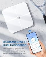 RENPHO Wi-Fi Body Fat Scale with App - 13 Metrics, 396lb Capacity, White view 3