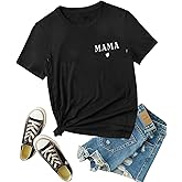 Women Maternity Nursing Shirt Funny Mama Shirt Cute Leopard Heart Graphic Tees Friendly Zip Maternity Breastfeeding Tops