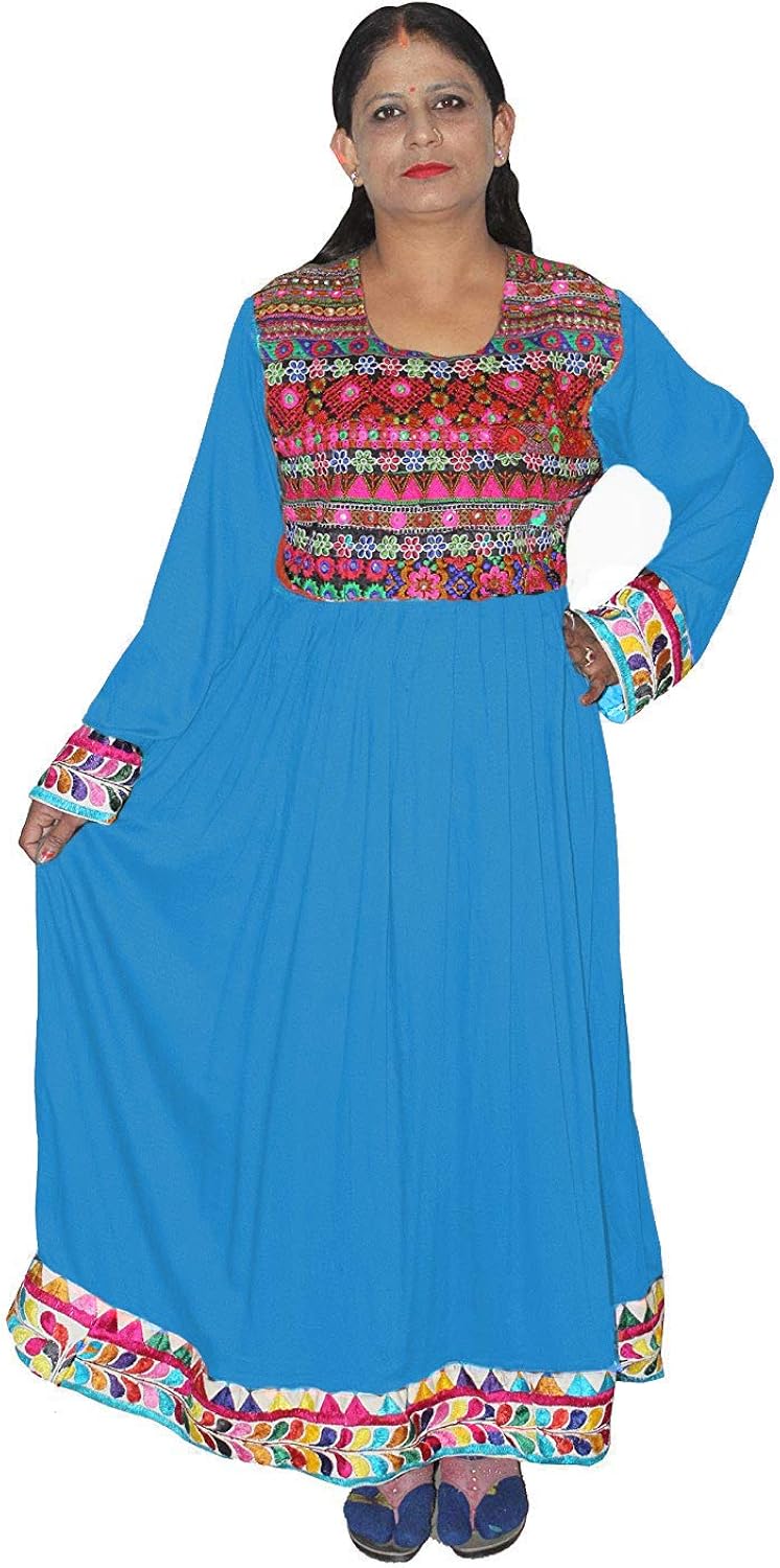 sky blue long frock