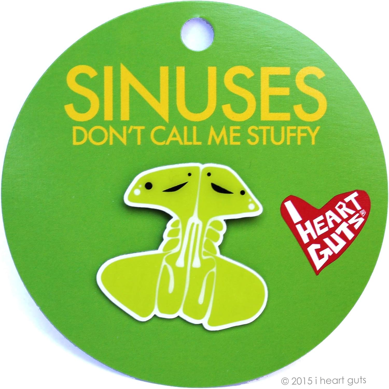 I Heart Guts Sinus Lapel Pin - Don't Call Me Stuffy: Toys & Games