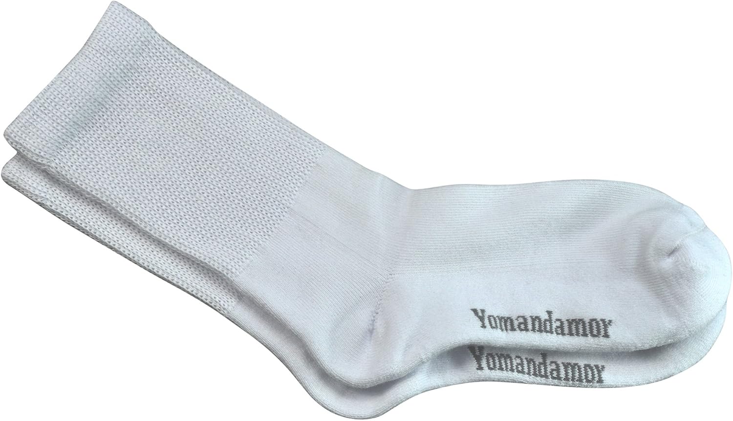 Yomandamor Women's 5 Pairs Non-Binding Cotton Crew Diabetic/Dress Socks with Seamless Toe and Cushion Sole: Clothing