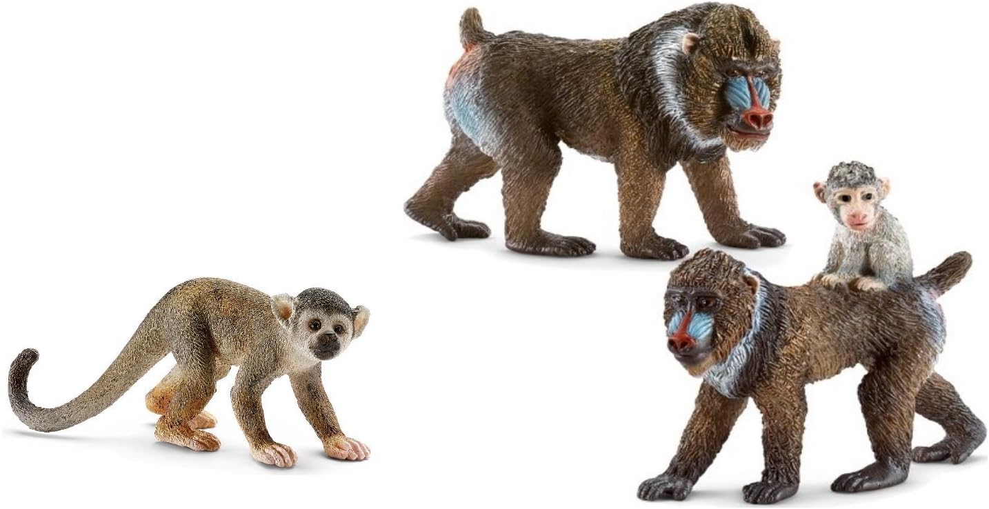 Schleich Affen Set, Schleich Wildtiere - Set bestehend aus