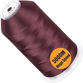New brothread 5000M Huge Spool Embroidery Machine Thread -Amber Red | Single Spool, 40WT, Polyester, 5000M/5500YD for Commercial Machines, Use a Thread Stand to Work with Home Embroidery Machine