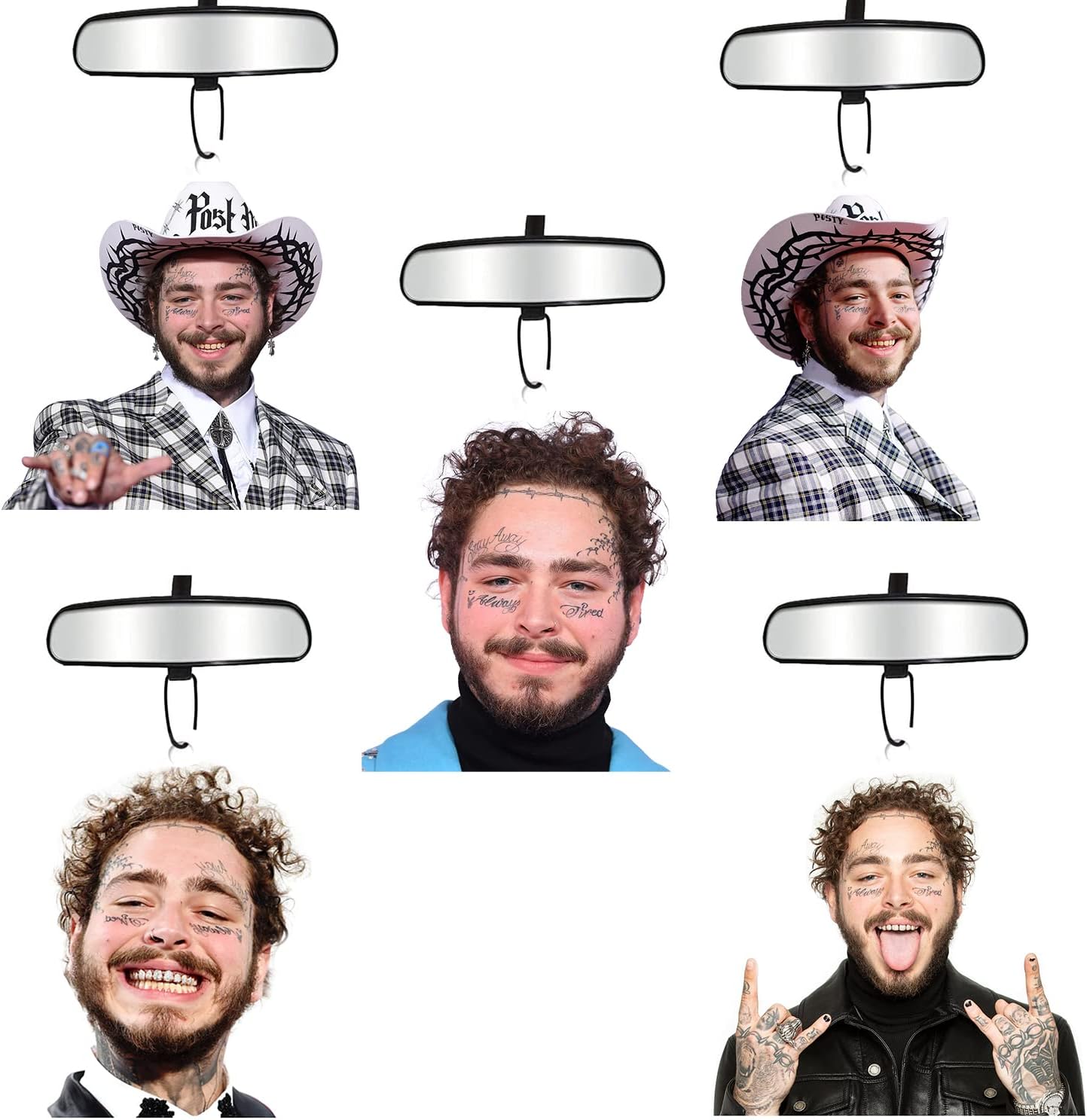 Photographs - 5 PCS Post's Music Malone Gift Car Air Freshener Birthday Gift Fans Gift House Air Freshener Car Rearview Mirror Pendant for Supplies Car Interior Accessories Household Air Freshener Candy Scent