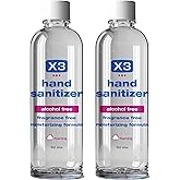 X3 Clean Hand Sanitizer REFILL – Alcohol Free, Family Safe, Fragrance Free, Moisturizing, Kills 99.9% Germs, Made in USA, Refill for Foaming Pump and Travel Size Spray – 16 FL OZ (2 PACK)