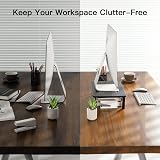 HUANUO 2-Pack Monitor Stand 3-Height Adjustable Riser Ventilated Platform view 4