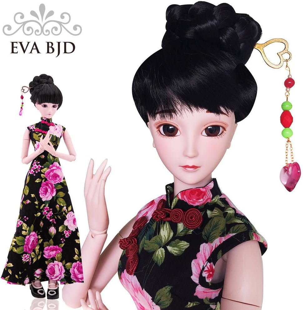 EVA BJD Chinese Cheongsam Donna 1/3 SD Doll 60cm 24" Ball Jointed BJD Dolls Full Set Toy SD Surprise Doll