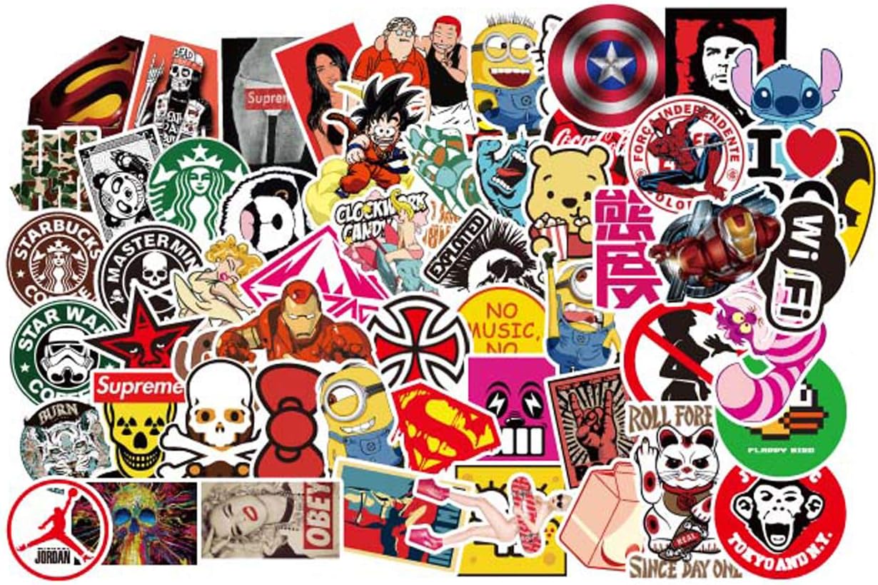 200pcs Stickers Bomb Graffiti Streetwear Sticker Bomb Pack Bumper Stickers for Cars