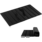 Heagoale Ultra Quick Drying Stone Bath Mat Diatomaceous Earth Shower Mat Non-Slip Foldable Dish Drying Mats for Bathroom Floor, Kitchen Counter, Pet, 23x15, Black