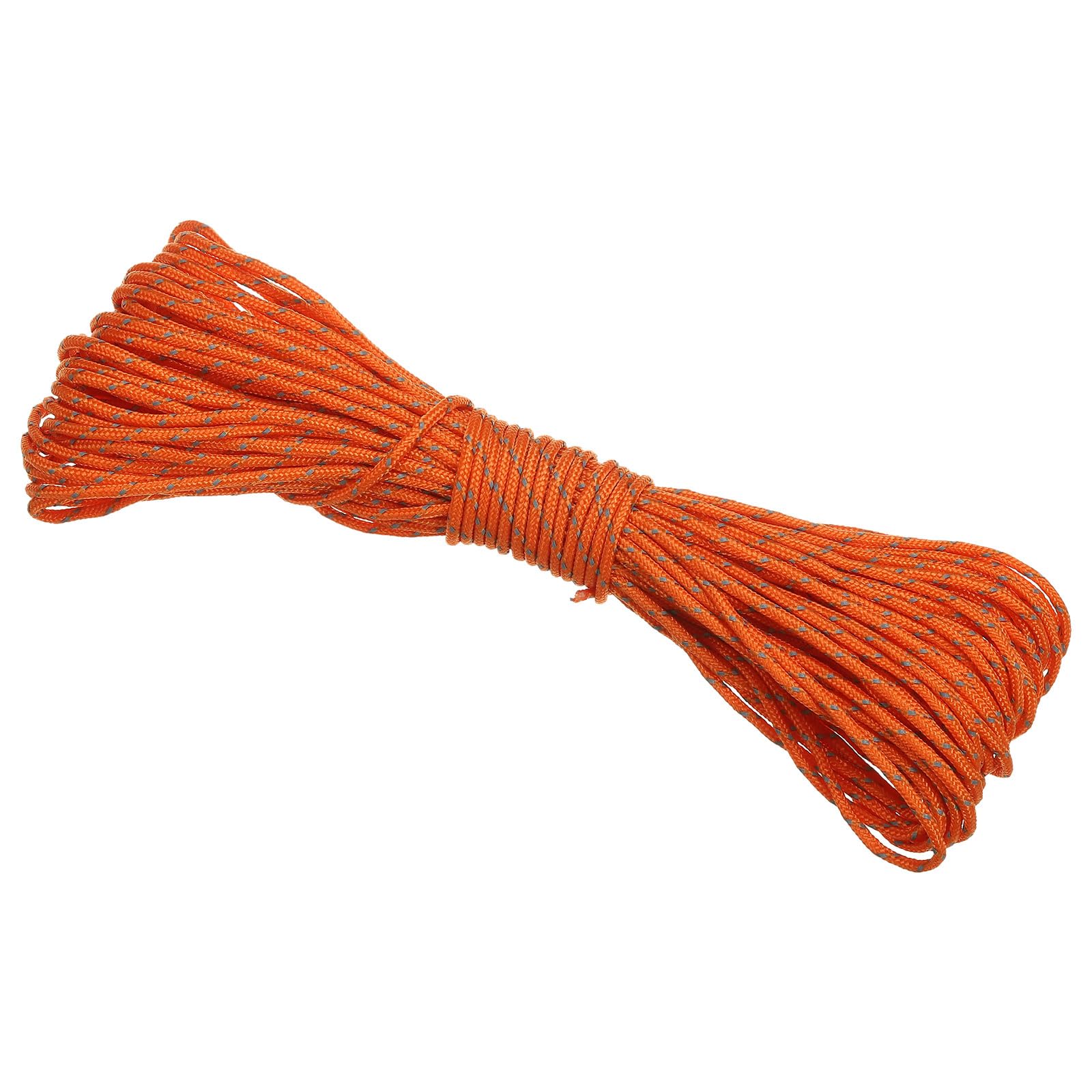 PATIKIL 65 Feet Reflective Guyline Camping Paracord, 2mm Tent Cord Guyline Rope Nylon Paracord Rope for Camping Tent Tarp Hiking, Orange (20M)