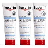 Eucerin Skin Calming Cream - Full Body Lotion for Dry, Itchy Skin, Natural Oatmeal Enriched - 8 oz. Tube (Pack of 3)