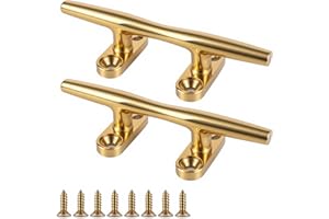 VEITHI 4/5/6 inch Dock Cleats - 316 Stainless Steel Boat Cleats Boat Dock Cleats,Open Base Dock Cleat with Fasteners,Marine Cleat Rope Cleat Boat Cleat for Boat/Deck/Nautical Decor(1,2,4,6,8 Pack)