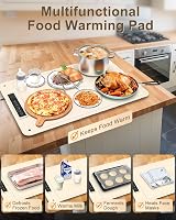 Mojimdo Warming Mat Food Silicone Electric Tray 4 Temp Child-Lock Timer Auto view 3
