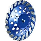 SALI 7 Inch Concrete Grinding Wheels 20 Turbo Diamond Segments 5/8-11 Arbor Diamond Grinding Wheel Fit for Paint, Epoxy, Mastic, Coating Removal