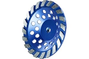 SALI 7 Inch Concrete Grinding Wheels 20 Turbo Diamond Segments 5/8-11 Arbor Diamond Grinding Wheel Fit for Paint, Epoxy, Mastic, Coating Removal