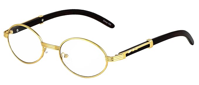gold oval frame glasses