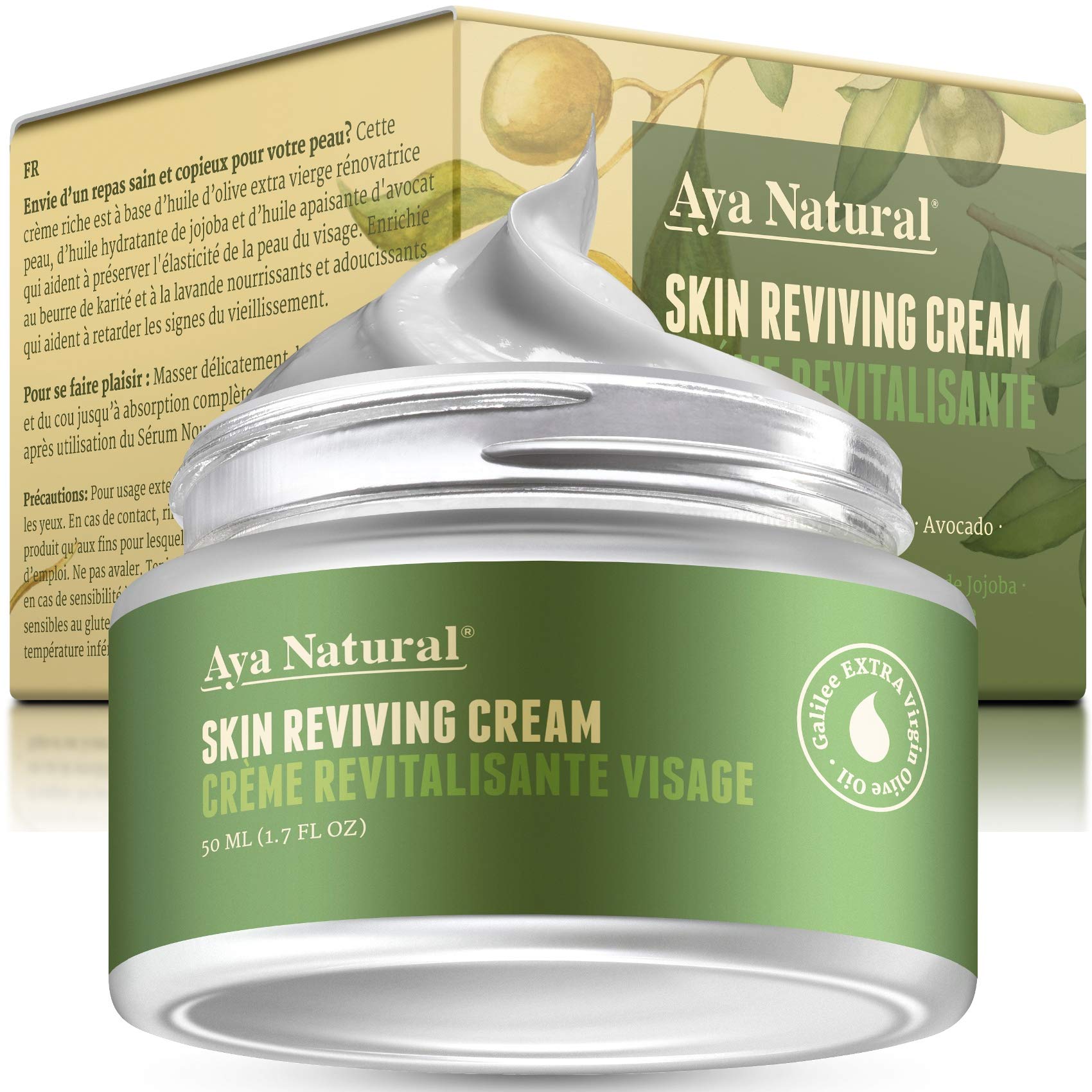All Natural Anti Aging Moisturizer Vegan Face Cream with Anti Wrinkle