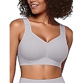 Easybunny Jelly Bras for Women Plus Size Minimizer No Underwire Supportive Full Coverage Wider Straps Seamless Tshirt Bra