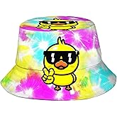 Funny Duck Bucket Hat Fisherman Hat Beach Travel Sun Hat Outdoor Cap for Unisex Men Women