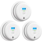 X-Sense Smoke Detector and Carbon Monoxide Detector, SC01, 3-Pack | 10-Year Sealed Battery (Not Hardwired), Real-Time CO and Battery LCD Display, UL 217 &amp; UL 2034 Certified