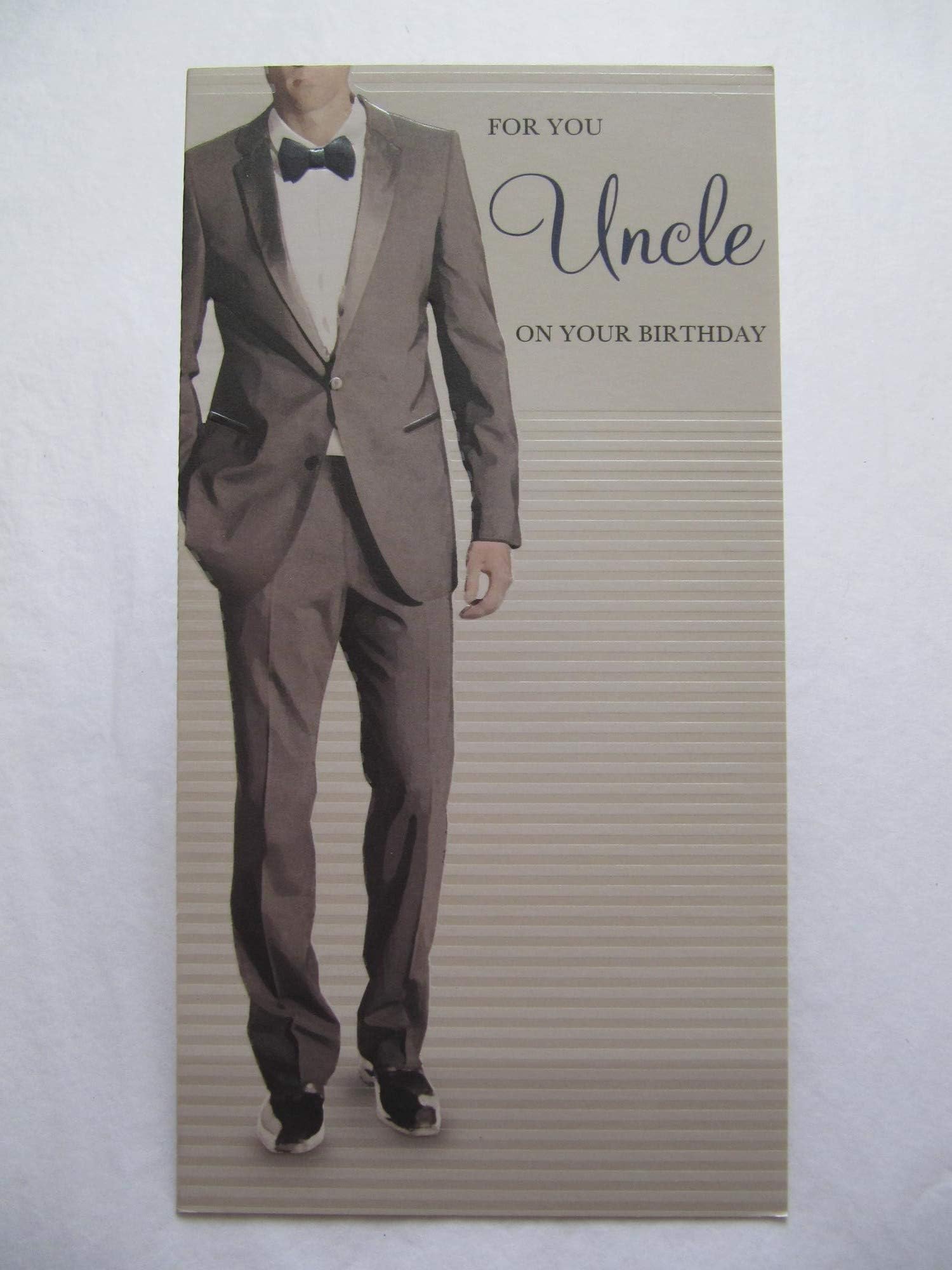 FANTASTIC COLOURFUL EMBOSSED FOR YOU UNCLE BIRTHDAY GREETING CARD