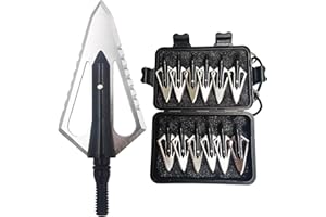 Flying Swifts Hunting Broadheads 12PK Cutting Blade Archery Broadhead 100or125 Grain Screw-in Arrow Heads Arrow Tips Compatible with Traditional Bows and Compound Bow