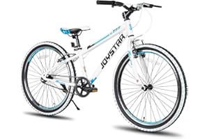 JOYSTAR Lubbock 20 24 Inch Kids Bike for Boys & Girls Ages 7-12 Years Hardtail Mountain Bike for Kids with 1-Speed/7-Speed Drivetrain, White Wall Knobby Tires, Kids' Bicycle