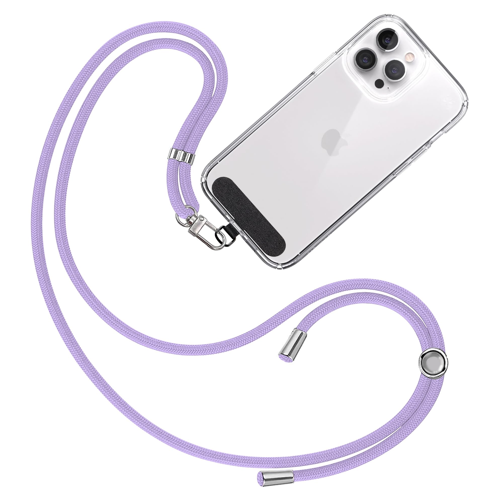 TBOC Mobile Phone Lanyard for Hanging, Universal Neck Mobile Phone Chain with Pad [Black], Mobile Phone Strap for Hanging, purple, One Size