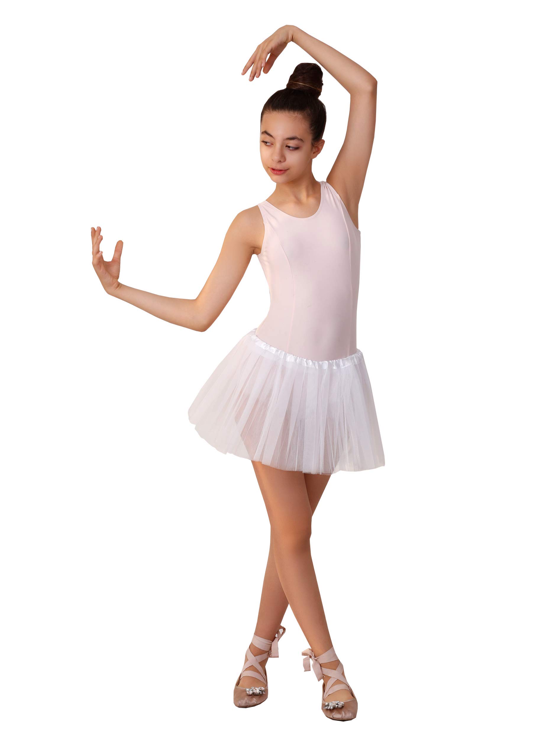 Matissa Girls Tutu Skirt Dress Up Fancy Dress Party Hen Party (White, S (2-8 Years))