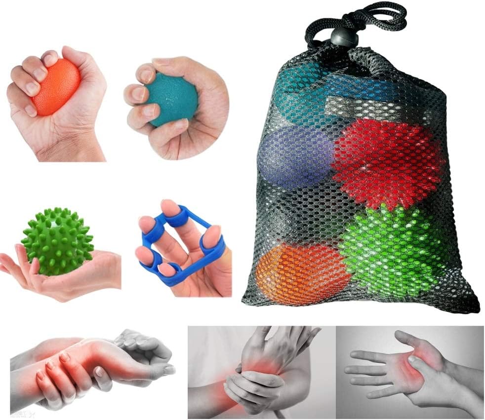 Grip strengthener,Stress balls for,Hand exercise balls,Spike ball,can