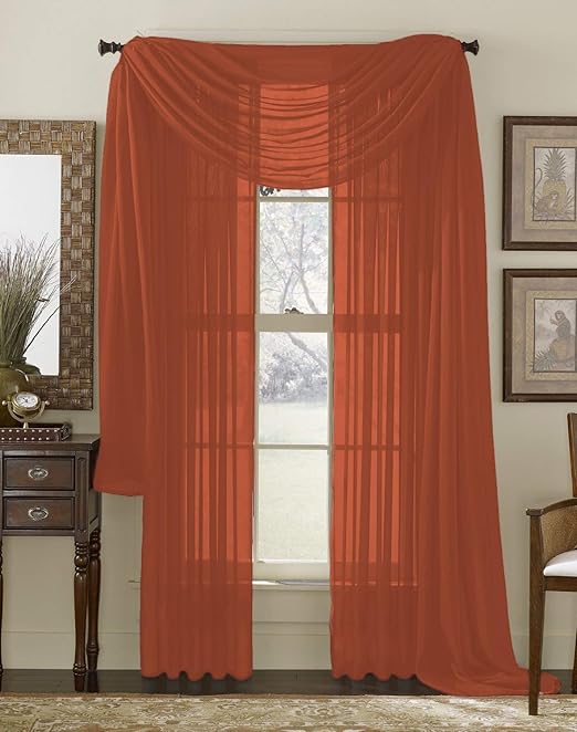 Amazon Com Interior Trends 3 Piece Fully Stitched Sheer Curtain