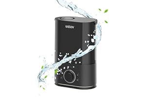 WELOV Humidifiers for Bedroom, 4L Home Humidifiers for Large Room, Quiet Air Cool Mist Humidifier for Plants, Baby Humidifiers for Nursery, Small Humidifier Easy to Clean, Room Humidifiers Night Light