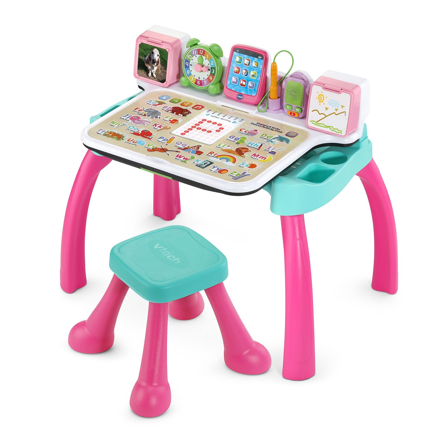 Photo 1 of VTech Explore and Write Deluxe Activity Desk (Frustration Free Packaging), Pink