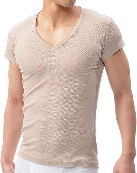 Amazon ビー ブイ ディ インナーシャツ Gr374hs メンズ ベージュ 日本 M 日本サイズm相当 インナーシャツ 通販