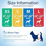Pet Soft Male Dog Nappies 12 Count Disposable Wraps 30-48 cm Waist view 6