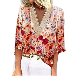 Cheifay Tank Tops Women for Sleep 3/4 Sleeve Shirts