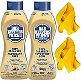 4-PACK BUNDLE Bar Keepers Friend Multi-Purpose Soft Cleanser, 1474-g, Comes with 2 Microfibre Cloths cloth colour may vary, A