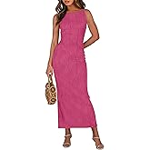 PRETTYGARDEN Womens Maxi Dress 2025 Summer Spaghetti Wedding Guest Long Resort Wear Casual Bodycon Sun Dresses
