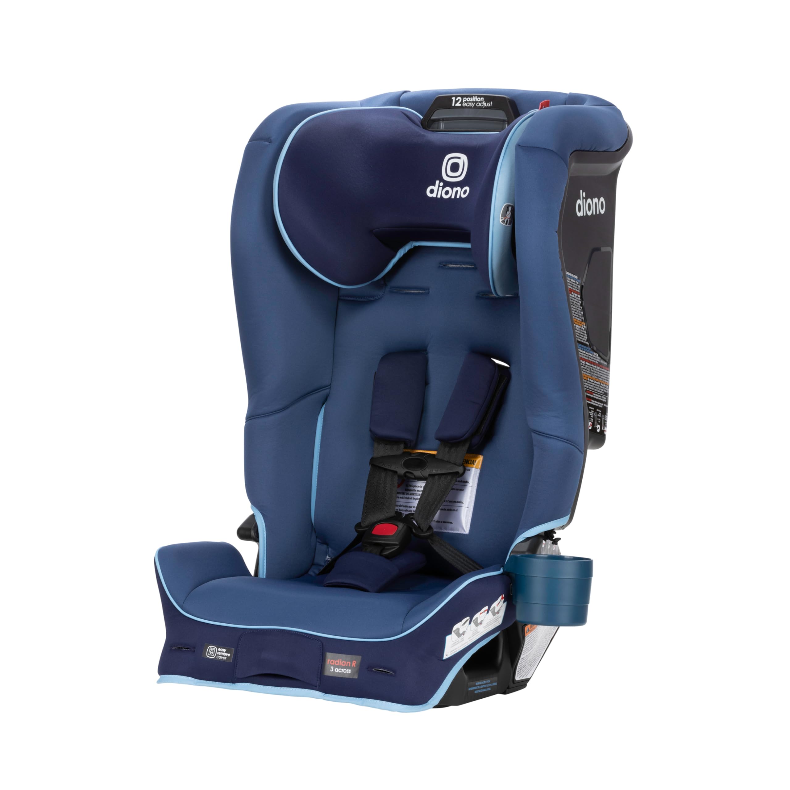 Photo 1 of Diono Radian 3R SafePlus, All-in-One Convertible Car Seat, Rear and Forward Facing, SafePlus Engineering, 10 Years 1 Car Seat, Slim Fit 3 Across, Blue Surge