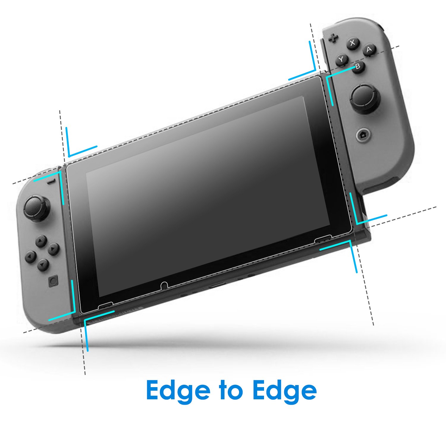 JETech Screen Protector for Nintendo Switch 2017, Tempered Glass Film, 2-Pack: Video Games